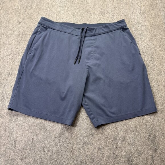 Ministry of Supply Shorts Men 34 Blue Elastic Lined Performance Drawstring 8" - Picture 1 of 15